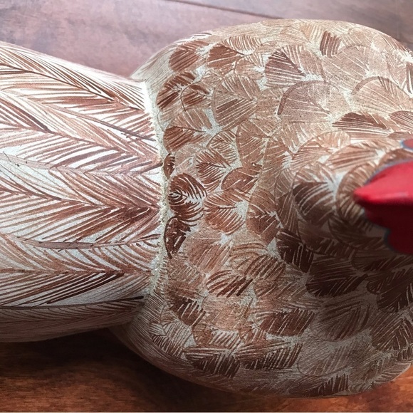 Big Folk Art Hand Painted Chicken, Lightweight, Perfect for a Country Kitchen - Picture 9 of 16